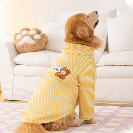 Striped Dog Hoodie for Large Dogs Soft Comfortable Puppy Clothes 3XL–8XL
