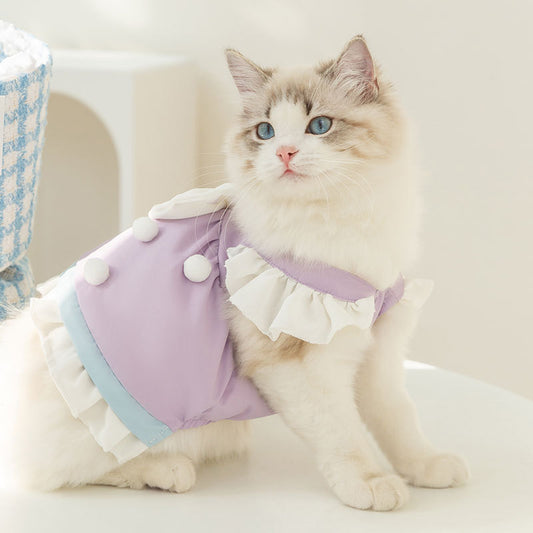 Cute Princess Cat Harness Dress – Bow Design
