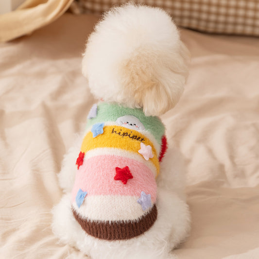 Soft Knit Dog Sweater for Small Dogs – Warm Winter Puppy Pullover Clothing, Cute Comfortable Pet Outfit