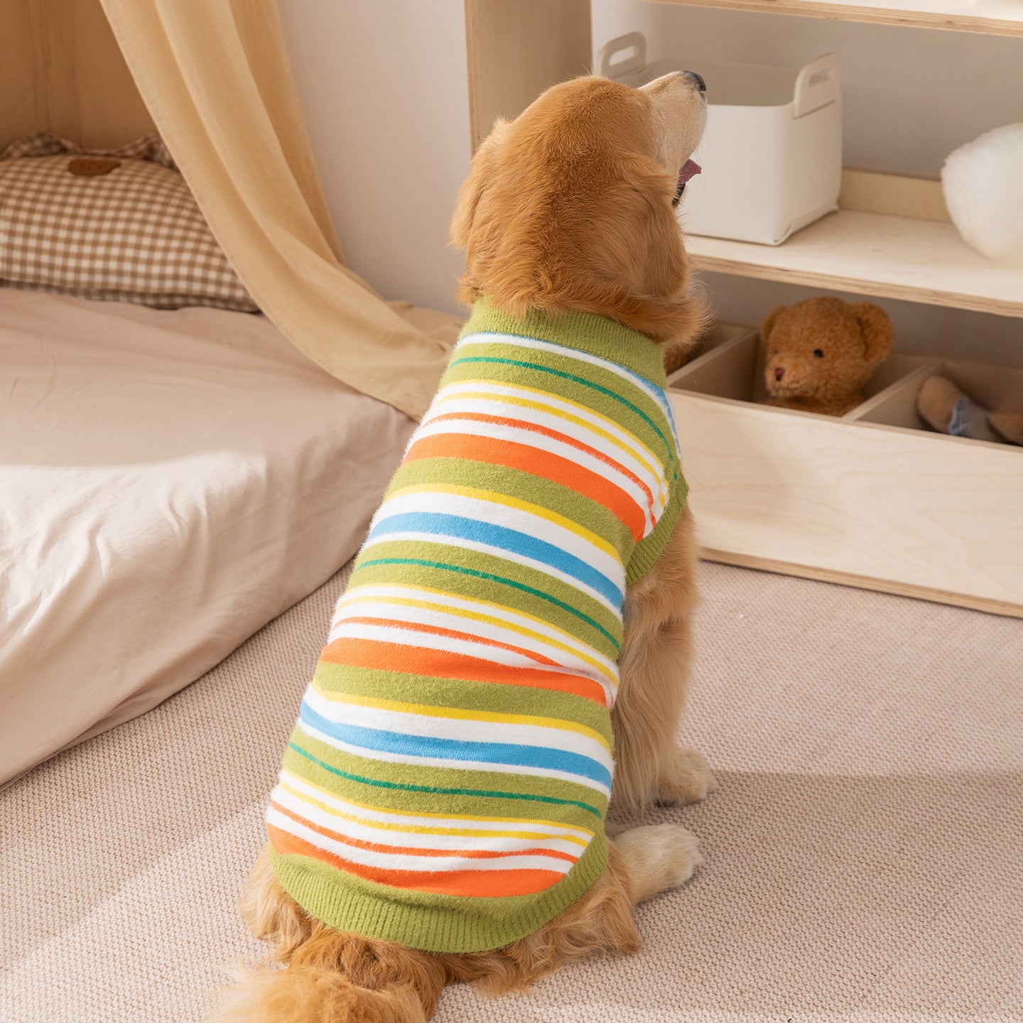 Rainbow Sweater for Large Dogs