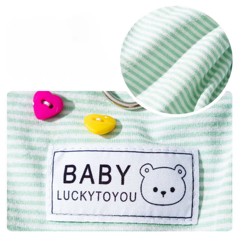Cute Striped Dog Harness Vest – Breathable Fit with D-Ring