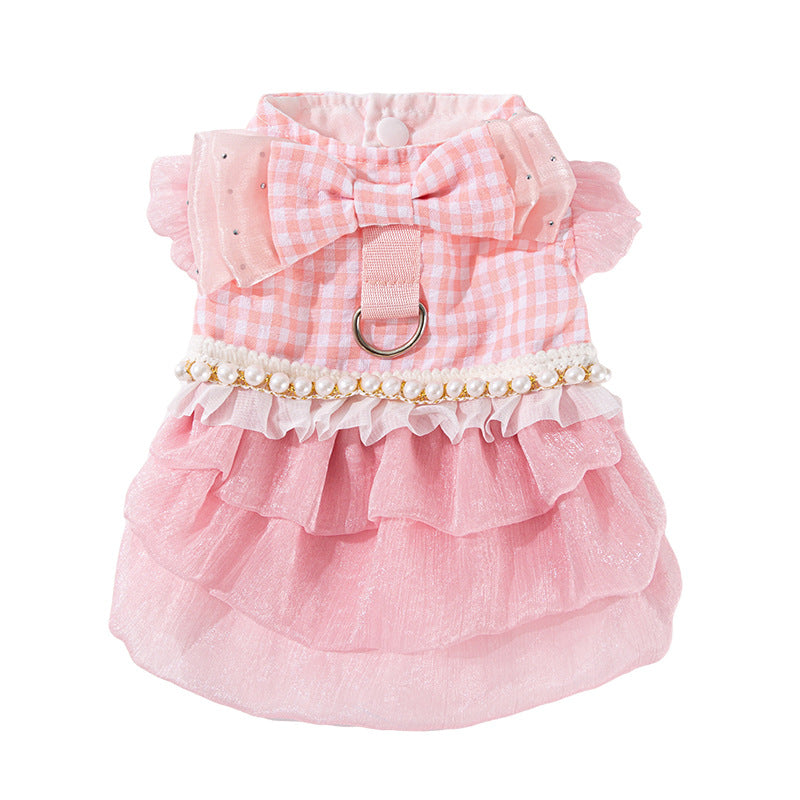 HipiDogs Gingham Princess Dog Dress