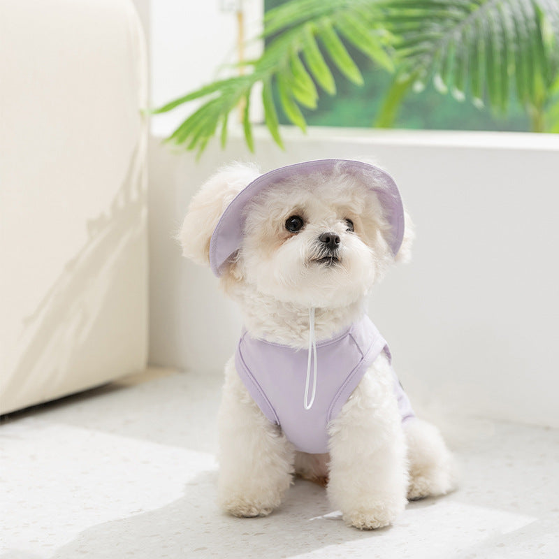 HipiDogs Cooling Mesh Dog Vest & Sun Hat Set | UV Protection Summer Outfit