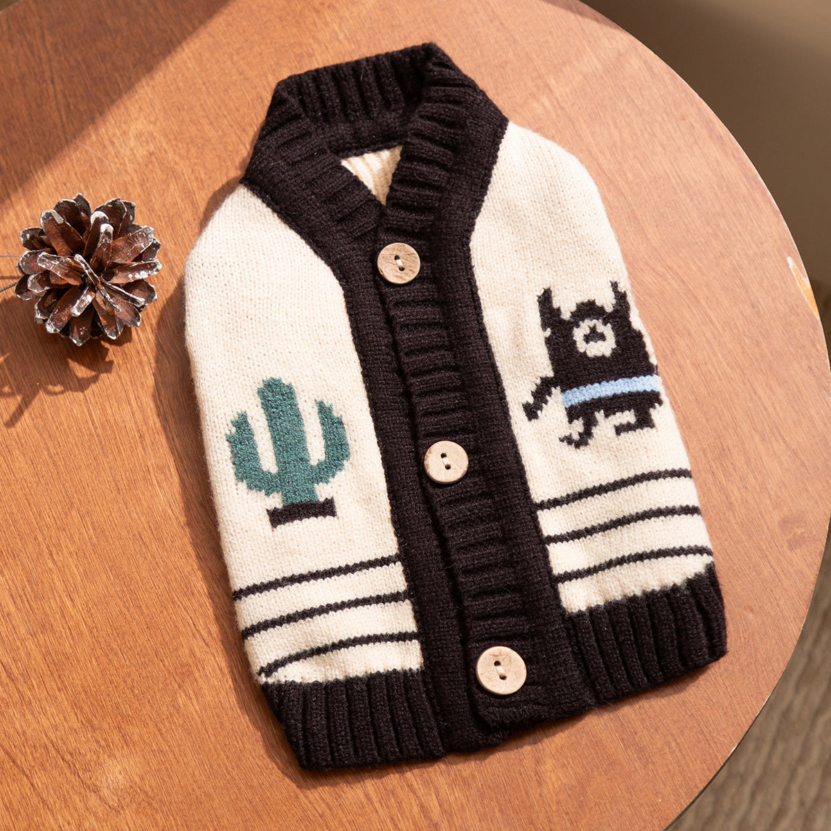 Cute Cactus Knit Sweater for Small Dogs - product photo 6