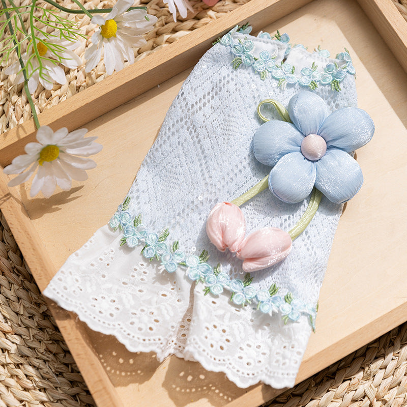 HipiDogs Floral Lace Princess Dress for Dogs & Cats