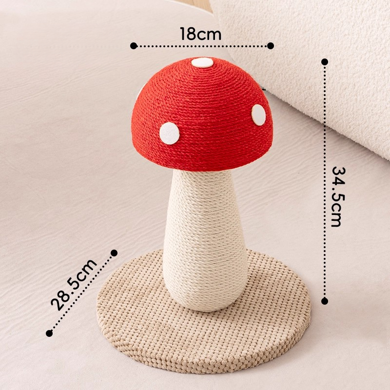 Interactive Mushroom Cat Scratcher with Playful Bunny Toy