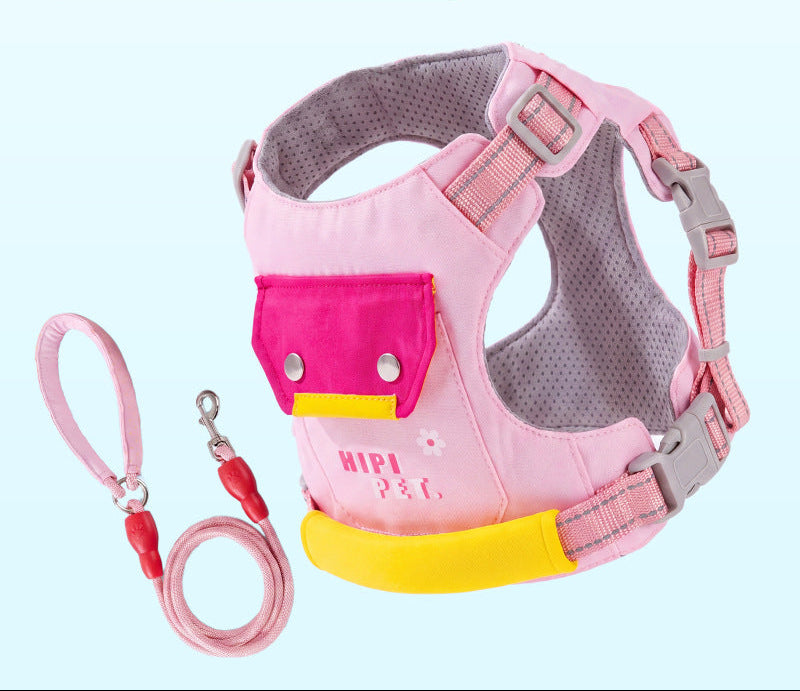HipiDogs No-Pull Dog Harness | Adjustable Reflective Vest Harness with Built-in Leash Attachment