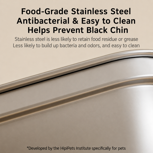 HipiDogs Elevated Double Pet Bowl | Stainless Steel Food & Water Feeder