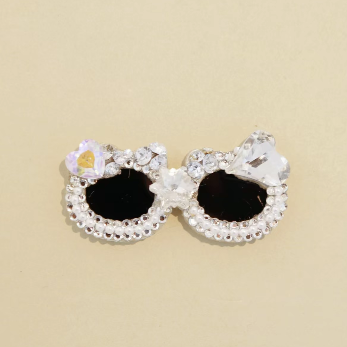 HipiDogs Handmade Rhinestone Pet Sunglasses Hair Clip | Luxury Dog & Cat Hair Accessory