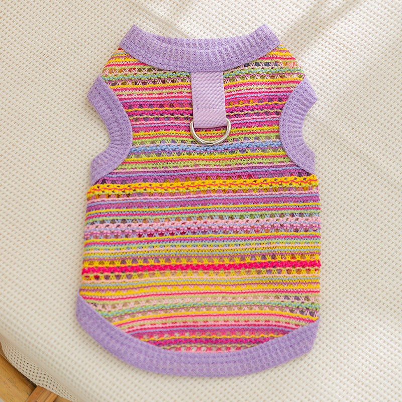 Colorful Striped Cat Harness