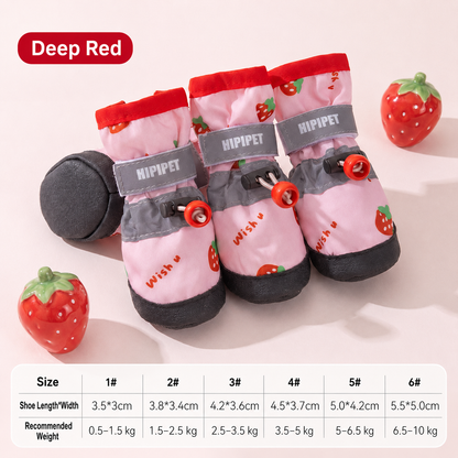 Waterproof Dog Rain Boots with Non-Slip Rubber Sole