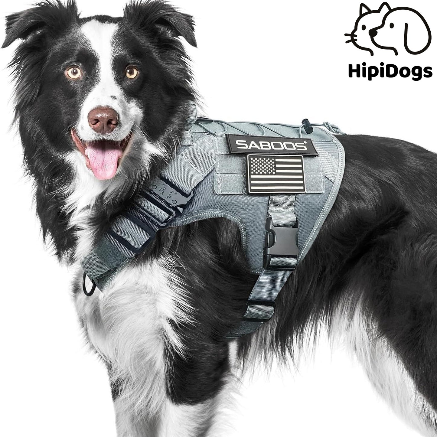 Tactical Dog Harness with Handle - Adjustable No Pull Military Style Vest for Medium and Large Dogs - product photo