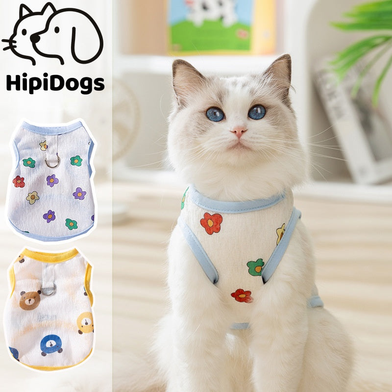 Floral Bear Cat Harness – Soft Adjustable Fit