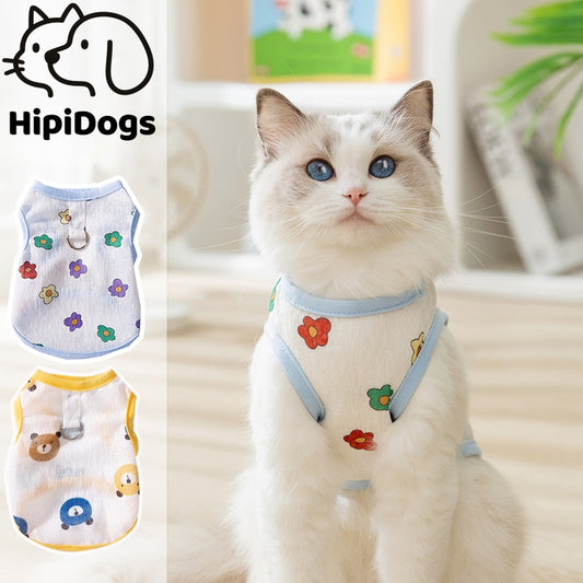 Floral Bear Cat Harness – Soft Adjustable Fit