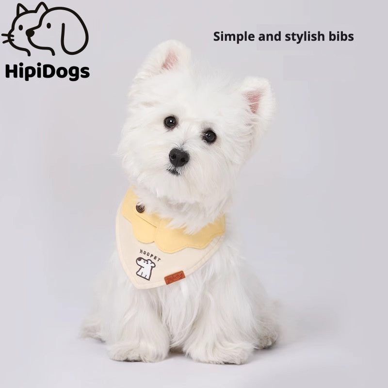 Cute Pet Bib Bandana – Soft Cotton Dog & Cat Bib for Daily Wear