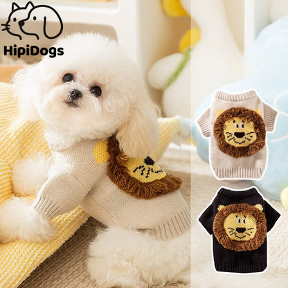 Lovely Lion Knit Sweater for Small Dogs