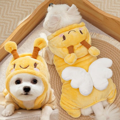 Warm Hooded Dog Coat for Small Dogs – Soft Fleece Winter Puppy Jacket, Cozy Thick Pet Outfit