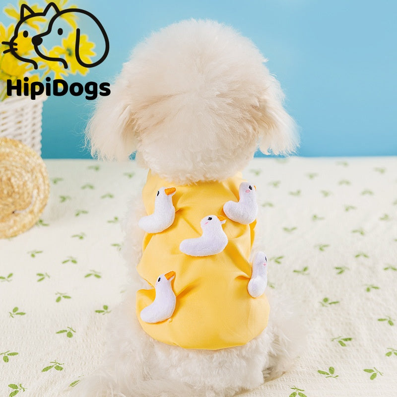 Cute Duck Dog Tank Top – Soft Breathable Puppy Vest Shirt for Small Dogs Summer Pet Clothes