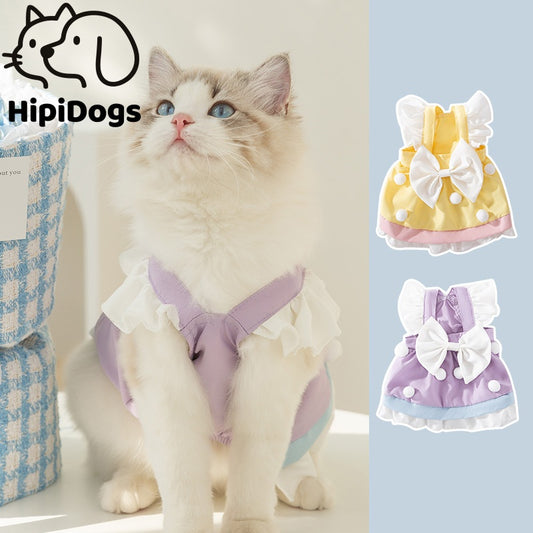 Cute Princess Cat Harness Dress – Bow Design
