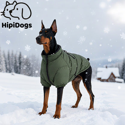 Warm Dog Winter Coat – Waterproof Padded Dog Jacket for Medium Large Dogs Cold Weather