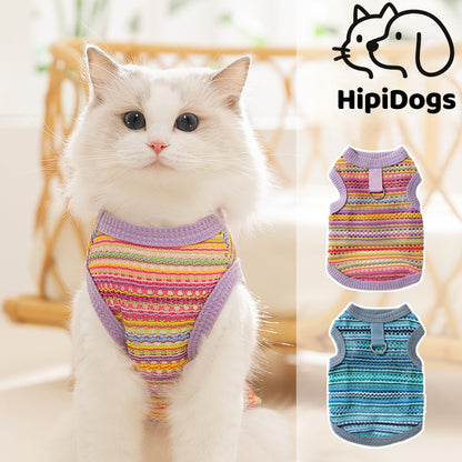 Colorful Striped Cat Harness