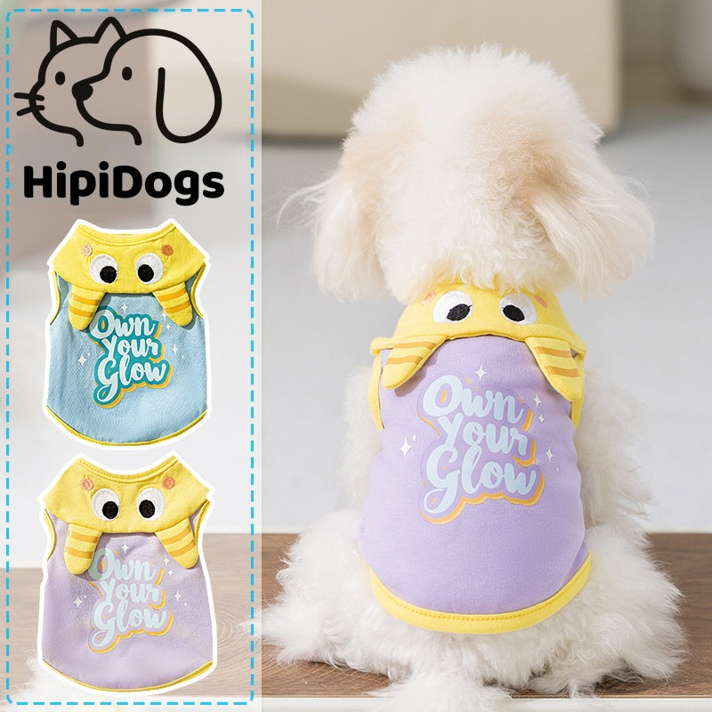 Cute Cartoon Dog Tank Top – Soft Breathable  Vest Shirt for Small Dogs Summer Clothes