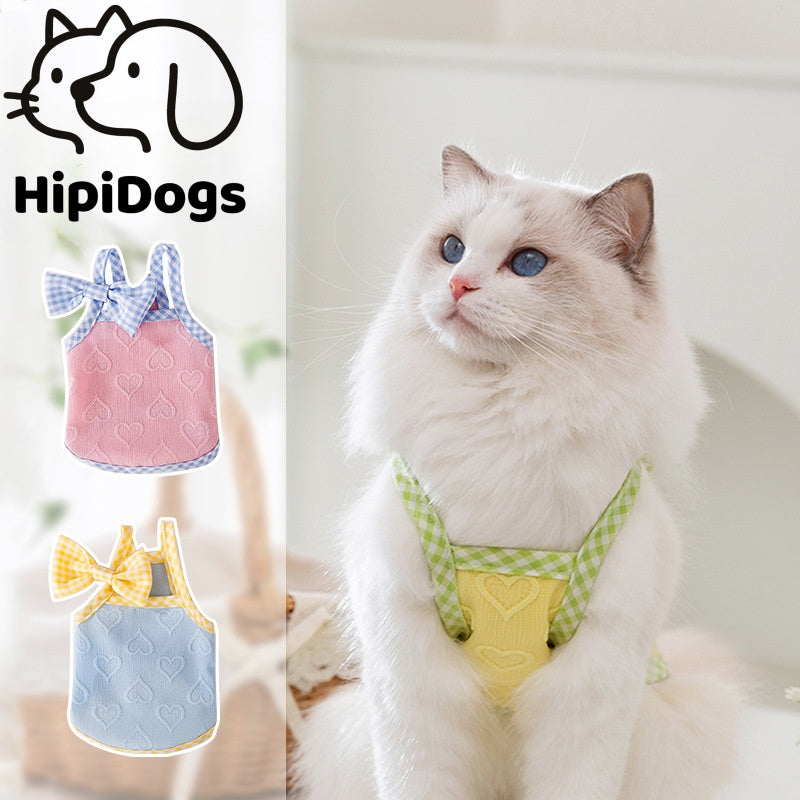 Cute Bow Pet Harness – Soft & Stylish for Cats & Small Dogs