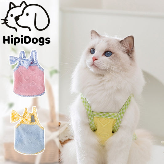Cute Bow Pet Harness – Soft & Stylish for Cats & Small Dogs