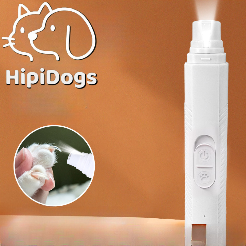 HipiDogs Electric Pet Paw Trimmer – Quiet LED Paw Hair Grooming Clipper for Dogs & Cats