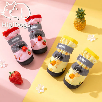 Waterproof Dog Rain Boots with Non-Slip Rubber Sole
