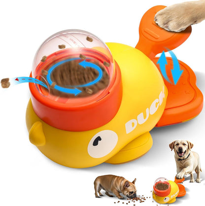 Interactive Treat Dispensing Toy for Cats & Dogs | Duck Pet Puzzle Feeder Slow Food Toy for Indoor Pets | HipiDogs