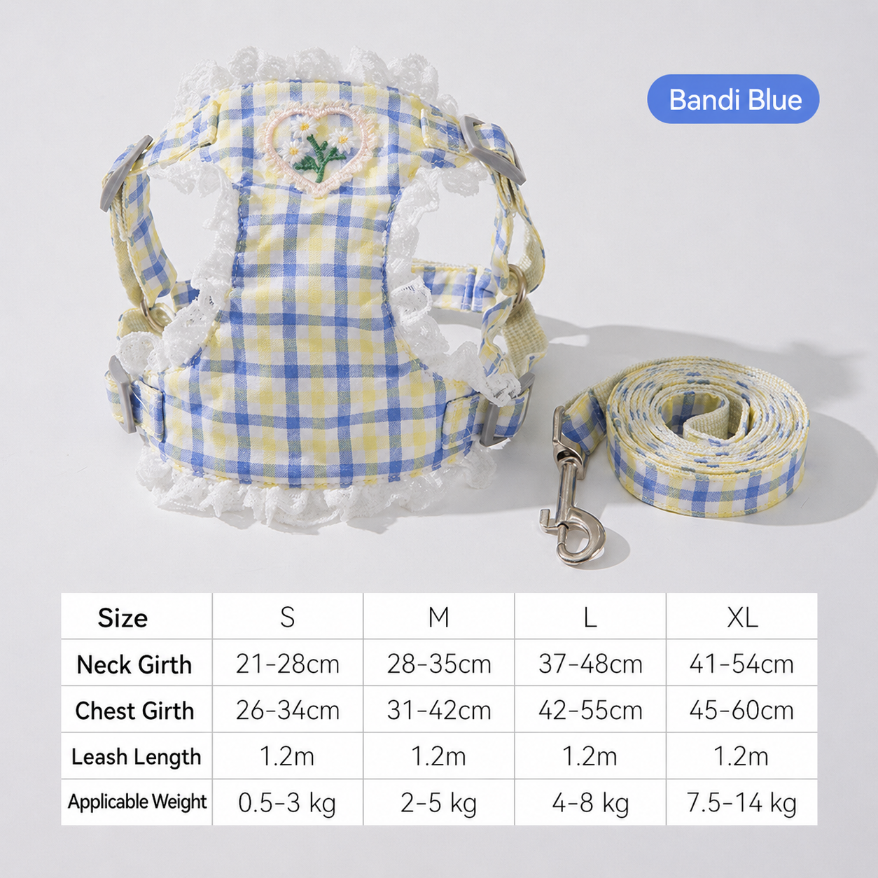HipiDogs Floral Cat Harness Vest | Soft Adjustable Escape-Resistant Walking Harness