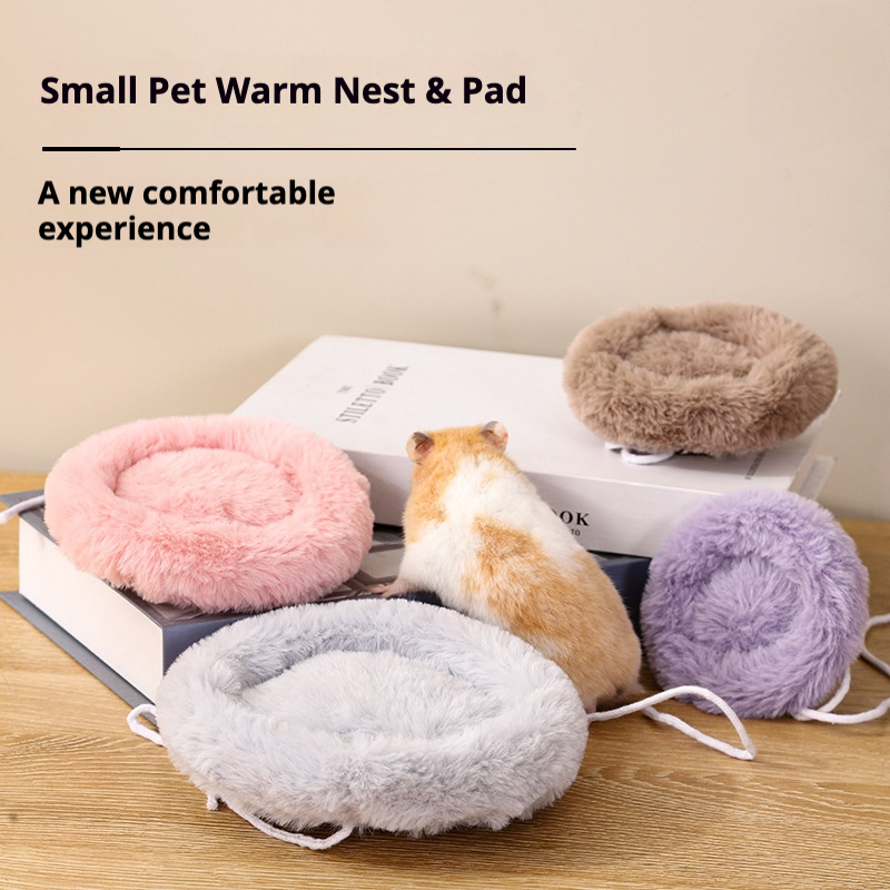 Pet Deep Sleep Bed for Hamsters & Small Pets – Soft Plush Warm Nest for Cozy Rest