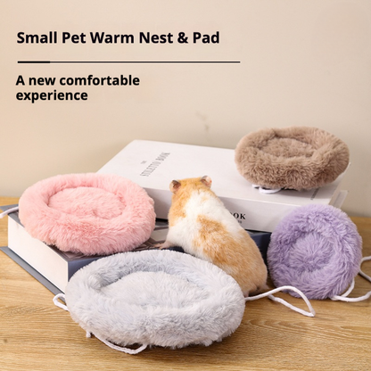 Pet Deep Sleep Bed for Hamsters & Small Pets – Soft Plush Warm Nest for Cozy Rest