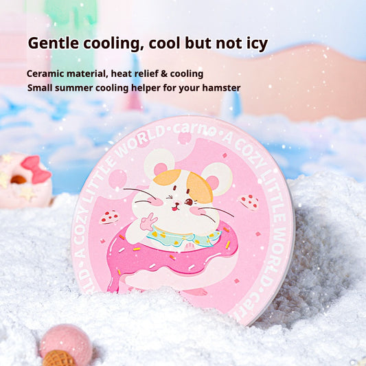 Hamster Cooling Mat, Crystal Ice Cooling Plate for Small Pets – Summer Heat Relief, Easy to Clean & Safe