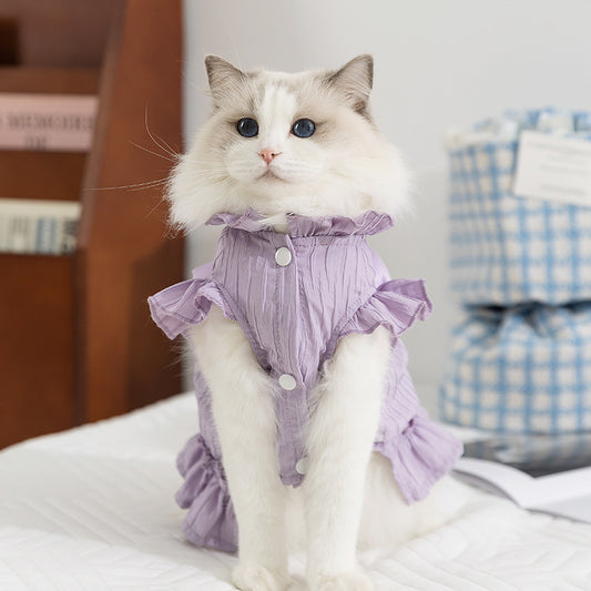 HipiDogs Princess Pet Dress – Elegant Ruffle Summer Outfit