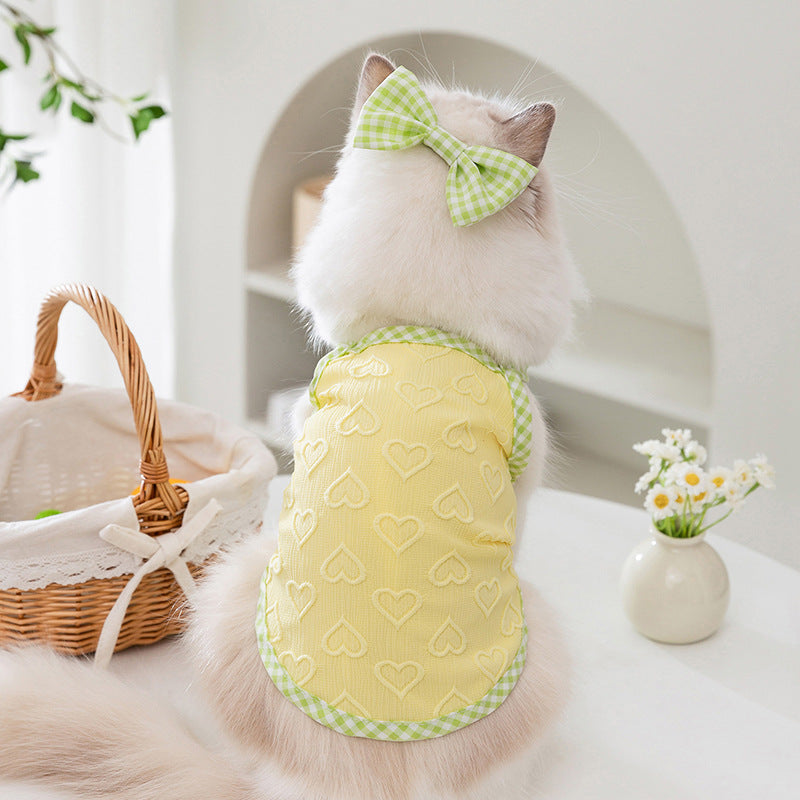 Cute Bow Pet Harness – Soft & Stylish for Cats & Small Dogs