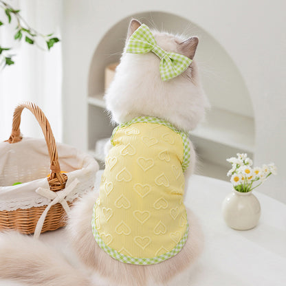 Cute Bow Pet Harness – Soft & Stylish for Cats & Small Dogs