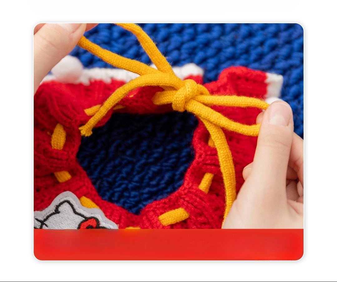 Cat Collar | Cute Knitted Pet Collar for Cats & Small Dogs | Sanrio Style Pet Costume | HipiDogs