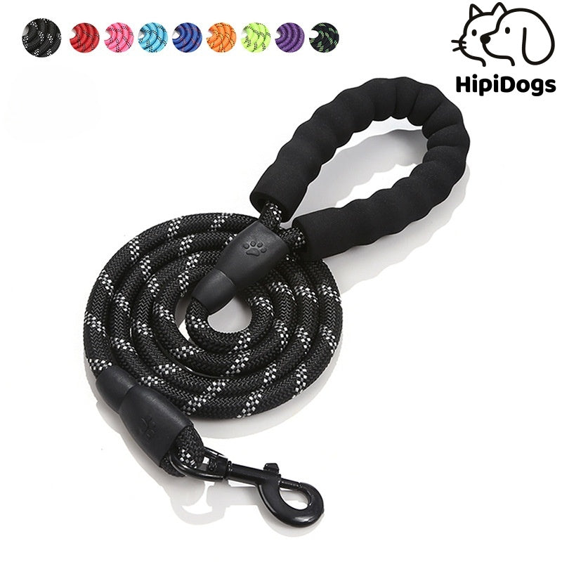 Hands-Free Adjustable Dog Leash - Integrated Collar Rope, Strong and Anti-Pull Training Lead for Small to - product photo