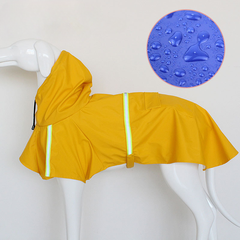 Waterproof Dog Raincoat with Hood – Reflective Pet Rain Jacket for Small Medium Large Dogs