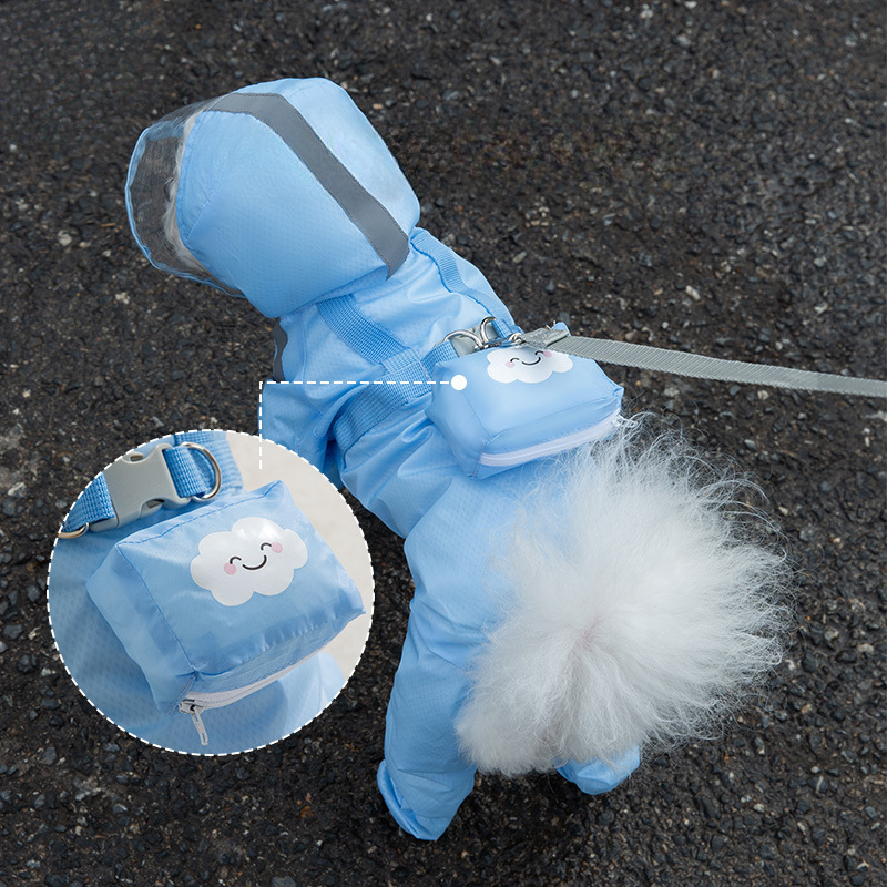 Waterproof Dog Raincoat with Hood & Boots | Full Body Reflective Dog Rain Suit for Small Medium Dogs | HipiDogs Pet Rainwear