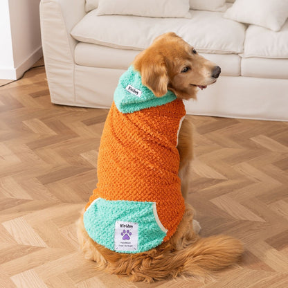 Purple Fleece Dog Sweater for Large Dogs Soft Cozy Puppy Jacket 3XL–8XL