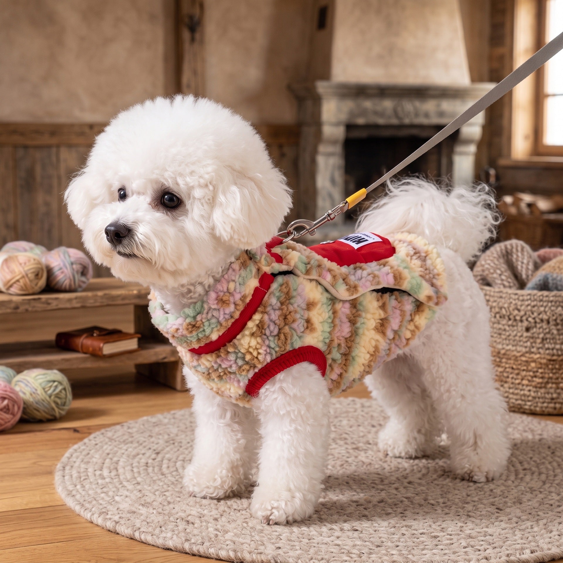 Cozy Sherpa Harness Vest with Pocket for Dogs