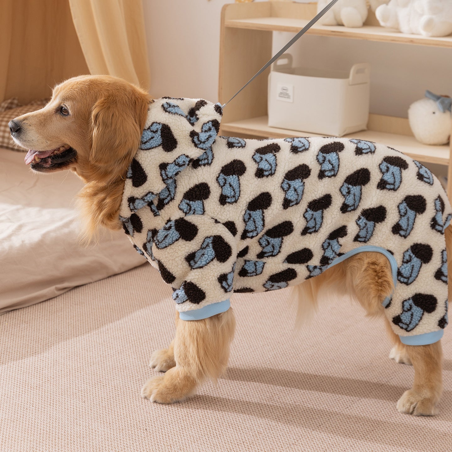 Fleece Hoodie for Large Dogs Soft Warm Puppy Jacket 3XL–8XL