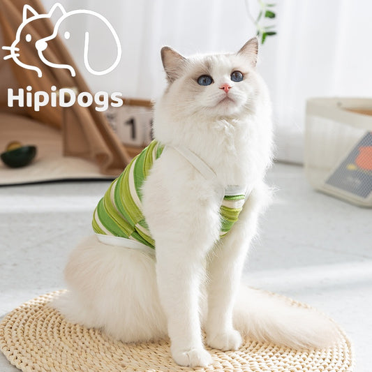 Cute Striped Cat Shirt – Breathable Summer Vest
