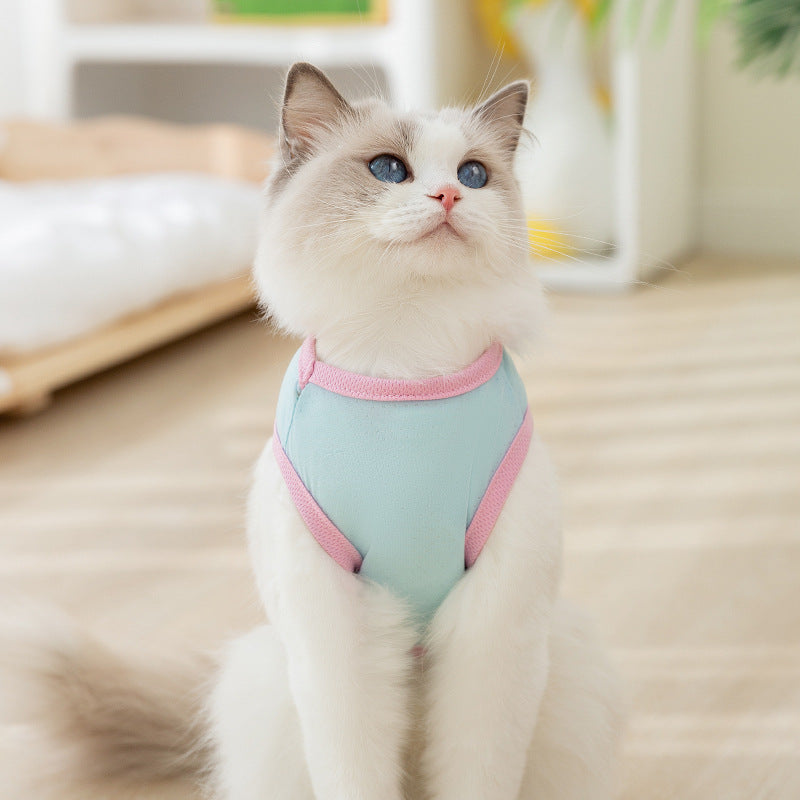 Breathable Cat Harness Vest – Lightweight Summer Fit with Leash Ring