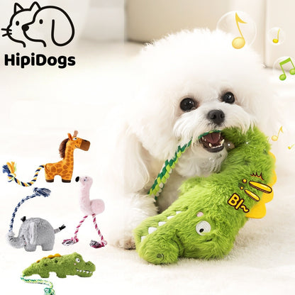 Interactive Plush Dog Chew Toy for Teeth Grinding