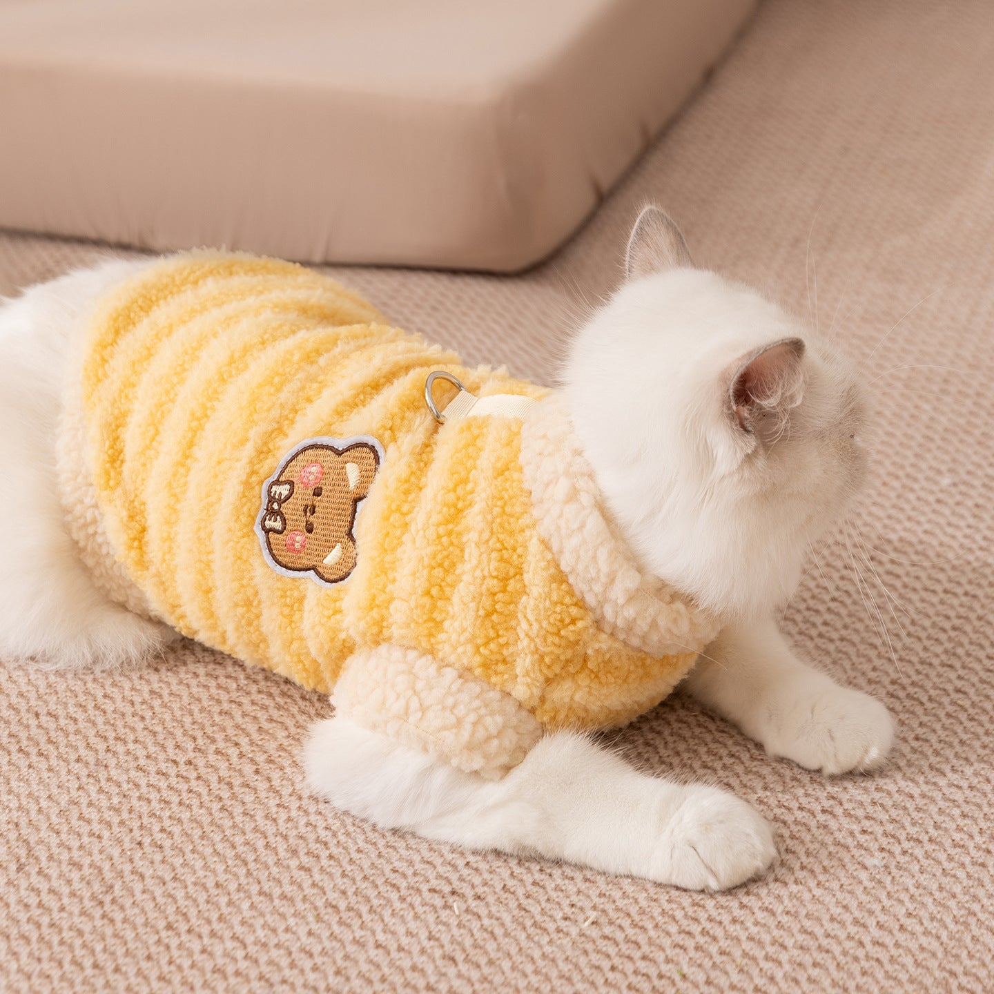 Cozy Fleece Sweater for Cats Soft & Warm Pet Shirt