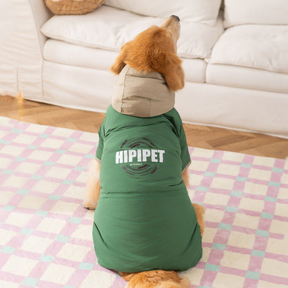 Green Puffer Dog Jacket for Large Dogs Warm Comfortable Puppy Coat 3XL–8XL